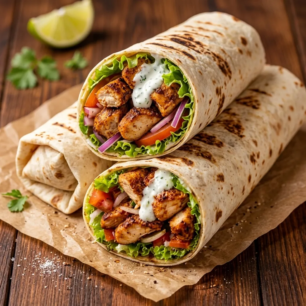 Chicken wraps with bold flavours at Edwing in London, Ontario